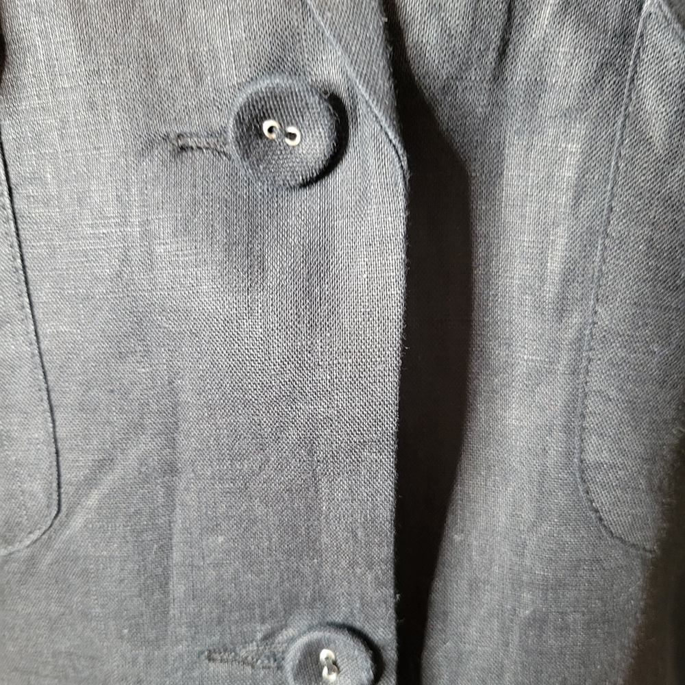 Merona Black Lenin Blazer Size M Old Money Minimalist Scandi girl Normcore - Picture 6 of 6